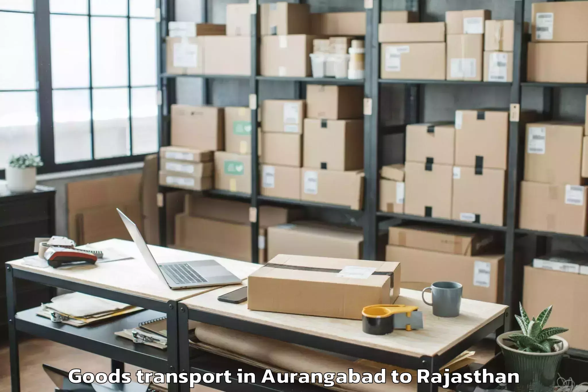 Top Aurangabad to Khajuwala Goods Transport Available